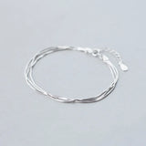 925 Sterling Silver Layer Bracelets for Women