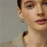 Stainless Steel Metal Hoop Earrings for Women Party Jewelry