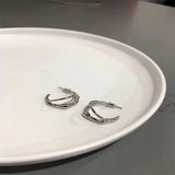 Stainless Steel Metal Hoop Earrings for Women Party Jewelry