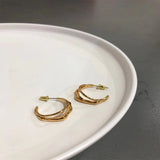Stainless Steel Metal Hoop Earrings for Women Party Jewelry