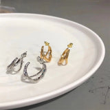Stainless Steel Metal Hoop Earrings for Women Party Jewelry