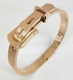 Stainless Steel Bracelet Women Charm Bangles Adjustable Buckle