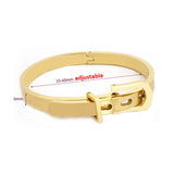 Stainless Steel Bracelet Women Charm Bangles Adjustable Buckle