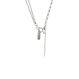 Stainless Steel Pearl Pendant Necklace Punk Cuban Chain Choker
