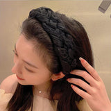 Fairy Silk Lace Gauze Headband Wide Side Multi-layer Cross Knot Headband