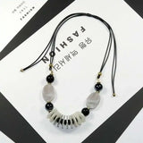 Acrylic Round Beads Chain Necklace for Women