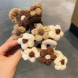 Sweet Flowers Wool Weave Hairpin Shark Clip Hair Accessories