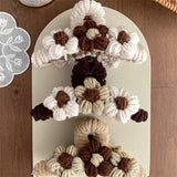 Sweet Flowers Wool Weave Hairpin Shark Clip Hair Accessories