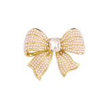 Pearl Bow Brooch High-end Accessories