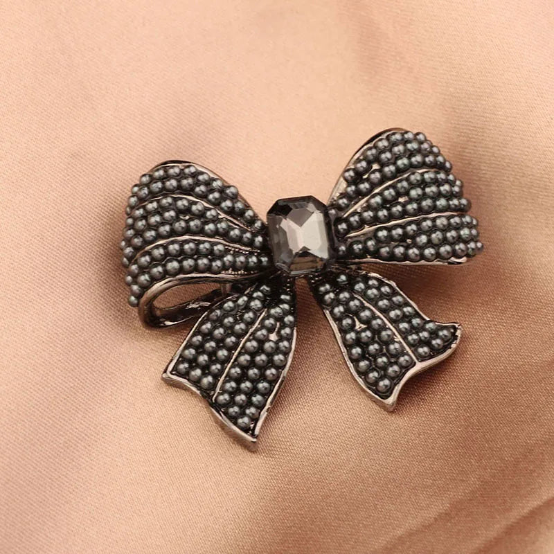 Pearl Bow Brooch High-end Accessories