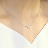 Animal Antlers Pave Stones Pendant Necklace 925 Silver Gift