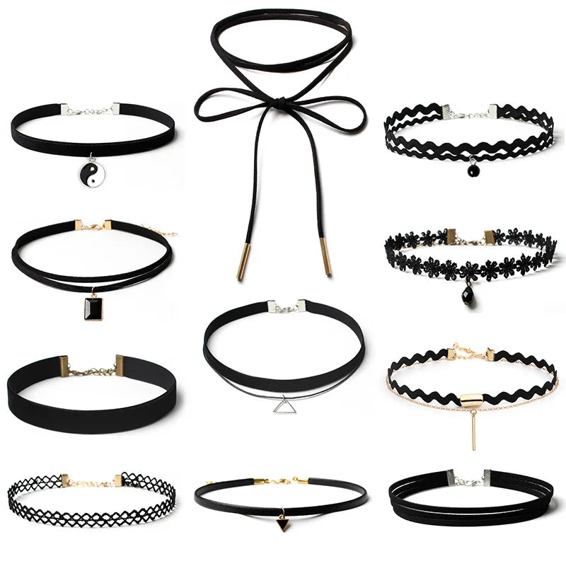 Vintage Lace Gothic Velvet Choker Necklace
