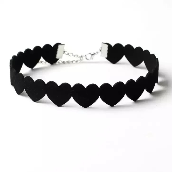 Vintage Lace Choker Necklace with Pendants Gothic Girl Neck Jewelry
