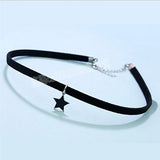 Vintage Lace Choker Necklace with Pendants Gothic Girl Neck Jewelry