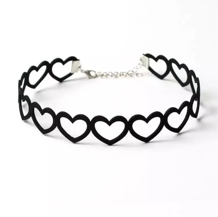 Vintage Lace Choker Necklace with Pendants Gothic Girl Neck Jewelry