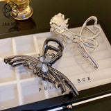 Vintage Metal Rose Ponytail Hair Claw Clip Hair Accessories