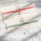 Velvet Choker Necklace Layer Hearts Sparkles Thread Chockers Jewelry