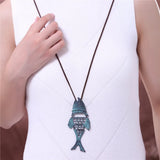 Women Fish Pendant Necklace Gothic Jewelry Choker Chain