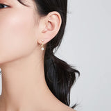 Small Flower Sterling Silver Earrings for Women