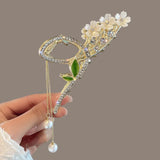 Crystal Pearl Metal Hair Claws Girls Hair Accessoires