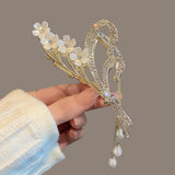 Crystal Pearl Metal Hair Claws Girls Hair Accessoires