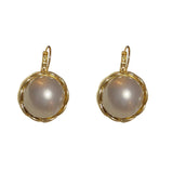 Geometric Circle Pearl Earrings for Women High Temperament Drop Earrings