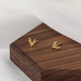 Heart Shape Stud Earrings 925 Sterling Silver Wedding Jewelry