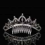 Rhinestone Crown Hair Accessories Princess Headdress Pearl Hair Comb