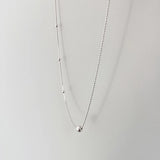 925 Sterling Silver Ball Chain Choker Necklace for Women