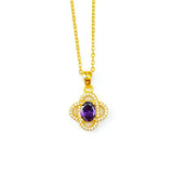 14k Necklace Pendant Zircon Diamond Necklaces for Women Birthday Wedding