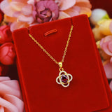 14k Necklace Pendant Zircon Diamond Necklaces for Women Birthday Wedding