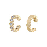 Zircon Ear Clip Earrings For Women, Non-Piercing Ear Cuff Set