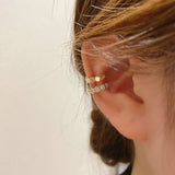 Zircon Ear Clip Earrings For Women, Non-Piercing Ear Cuff Set