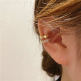Zircon Ear Clip Earrings For Women, Non-Piercing Ear Cuff Set