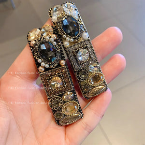 Rhinestone Hair Clip Retro Headwear Hair Accessories for Girls