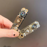 Rhinestone Hair Clip Retro Headwear Hair Accessories for Girls