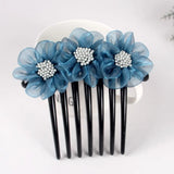 Flower Hairpin Hair Plug Seven Fluted Disc Hair Bun Hair Comb