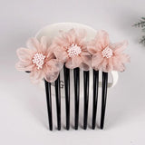 Flower Hairpin Hair Plug Seven Fluted Disc Hair Bun Hair Comb