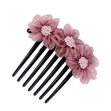 Flower Hairpin Hair Plug Seven Fluted Disc Hair Bun Hair Comb