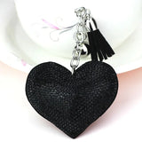 Heart Figure Flannel Diamond Keychain Bag Pendant Couple Present