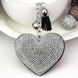 Heart Figure Flannel Diamond Keychain Bag Pendant Couple Present