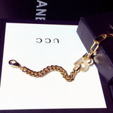 Chic D Charm Bracelet for Women, Micro Inlaid, Waterproof, Anniversary Gift