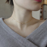 S925 Sterling Silver Clavicle Chain Necklace