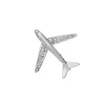 Crystal Airplane Brooch Pin Rhinestone Lapel Pin Men's Suit Collar Needle