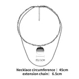 Hip Hop Geometric Disc Pendant Necklace Set