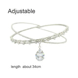 Inlaid Zircon Drop Necklace for Sexy Ladies Party