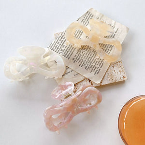 Large 8.7cm Mermaid Bow Hair Claw Clip Acetate Shark Clip