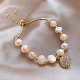 Opal Beads Zircon Pearl Bracelet