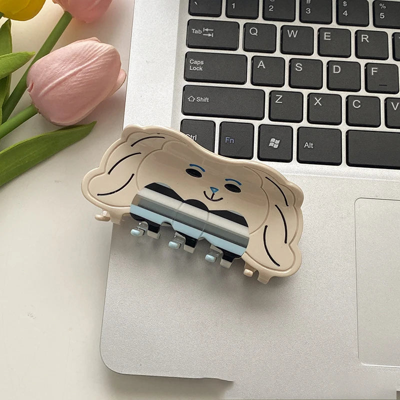 Funny Bunny Acrylic Hairpin Animal Shark Clip Hair Accessories for Women