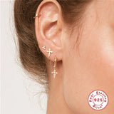 925 Silver Zircon Cartilage Earring For Women